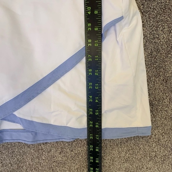 NWT $99 Peter Millar Womens White Blue Golf Laura Wrap Skort Pockets Size L - Picture 10 of 12
